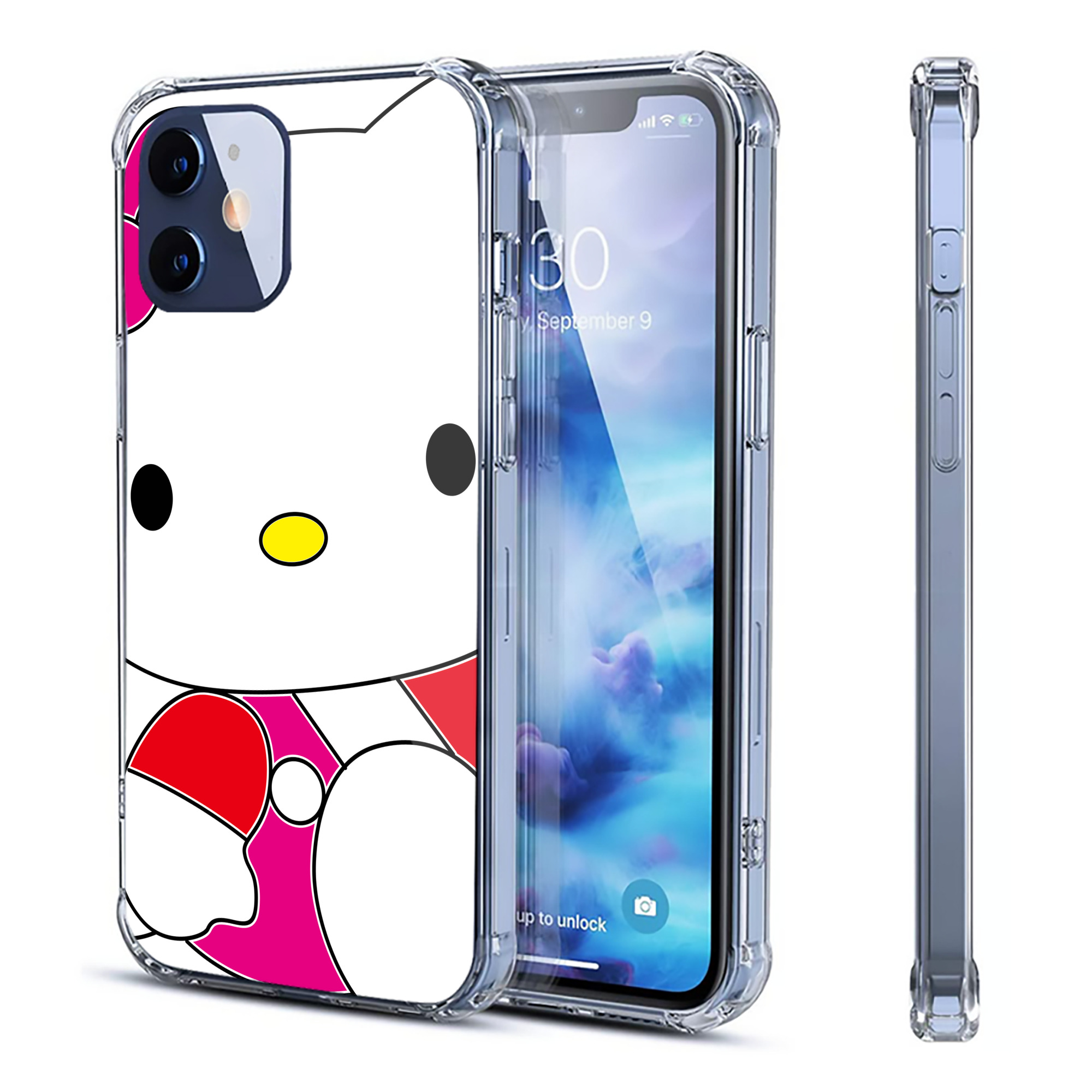 （画像用） Hello Kitty ハローキティ 【iPhone 12シリーズ対応】透明スマホケース（クリアソフトケース）